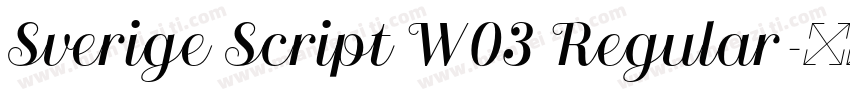 Sverige Script W03 Regular字体转换